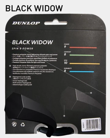 Dunlop BLACK WIDOW 16G 1,26 mm 200 m tenisový výplet