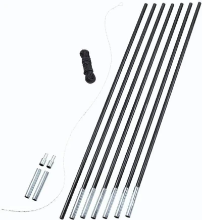Easy Camp stanové pruty Pole DIY 7 ks/9,5 mm