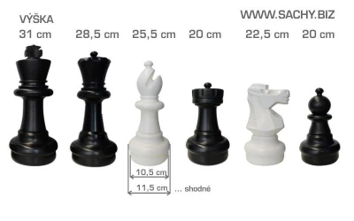 ECI deLuxe 31 cm náhradní šachová figura pro zahradní šachy