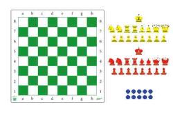 ECI Nástěnná šachová souprava autoadhezivní