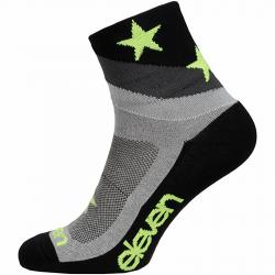 Eleven Howa Star Grey šedé/černé/žluté cyklistické ponožky