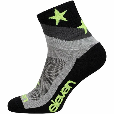 Eleven Howa Star Grey šedé/černé/žluté cyklistické ponožky Eleven Howa Star Grey šedé/černé/žluté cyklistické ponožky