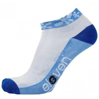 Eleven Luca FLOWER BLUE sv. modré/bílé/modré cyklistické ponožky