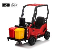 ELJET Dětský elektrický vysokozdvižný vozík červená Li-Ion
