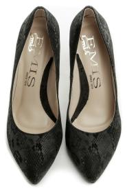 Emis W6341-462 černé semišové dámské lodičky na podpatku