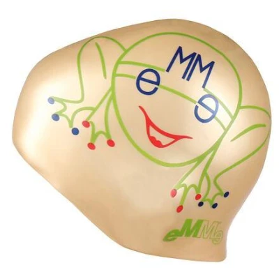 eMMe Frog JR dětská koupací čepice zlatá eMMe Frog JR dětská koupací čepice zlatá