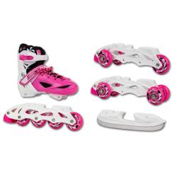 Enero 4v1 ružové detské korčule