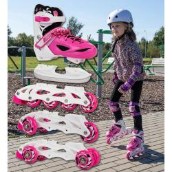 Enero 4v1 ružové detské korčule