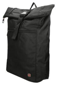 Enrico Benetti Cornell 17" Notebook Backpack Roll Top Black batoh
