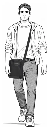 Enrico Benetti Salford 62177 černá crossbody kabelka