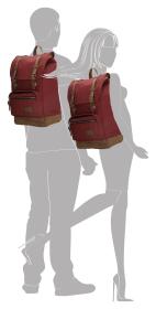 Enrico Benetti Santiago 46162 Burgundy batoh