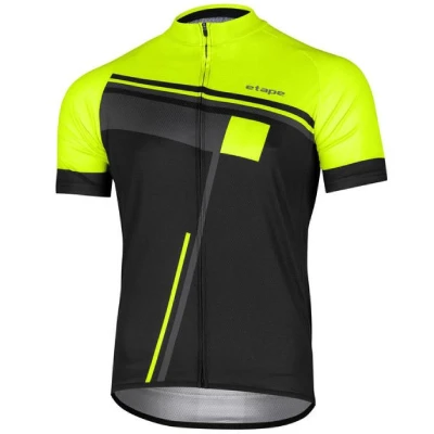 Etape Cube cyklistický dres černá-žlutá fluo