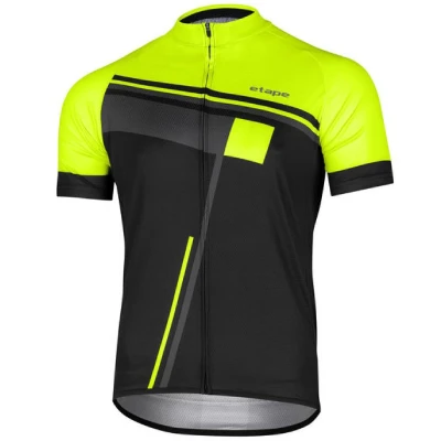 Etape Cube cyklistický dres černá-žlutá fluo