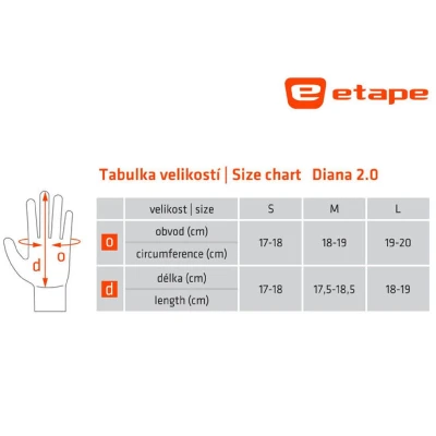 Etape Diana 2.0 dámské rukavice černá-rainbow