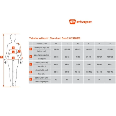 Etape Gaia 2.0 cyklistický dres černá-růžová