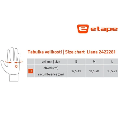 Etape Liana cyklistické rukavice bílá-růžová