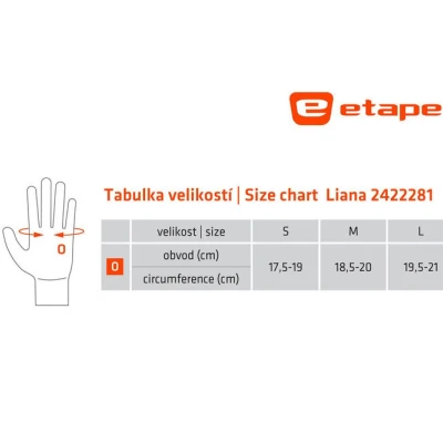 Etape Liana cyklistické rukavice bílá-růžová