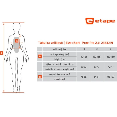 Etape Pure PRO 2.0 chránič páteře černá-bílá