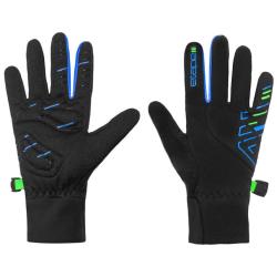 Etape Puzzle detské rukavice čierna-modrá