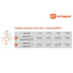 Etape Puzzle dětské rukavice černá-růžová