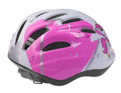Etape Rebel dětská cyklistická helma bílá-růžová