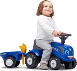 Falk Odrážedlo 280c Baby New Holland T7 s vlečkou a lopatkou s hrabičky