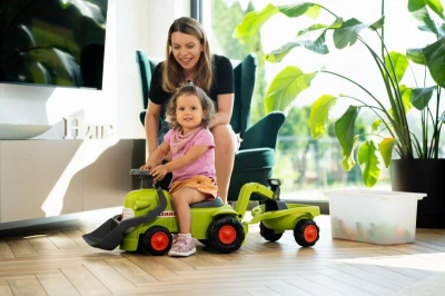 Falk odrážedlo/chodítko traktor s nakladačem, bagrem a vlečkou 912N Class