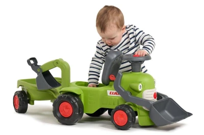 Falk odrážedlo/chodítko traktor s nakladačem, bagrem a vlečkou 912N Class