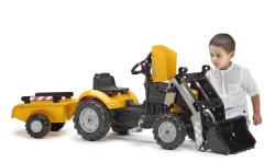 Falk Šliapací traktor 2035M SuperBuilder s nakladačom a vlečkou