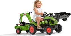 Falk Šlapací traktor 2040N Claas Arion 410 s nakladačem, rypadlem a vlečkou