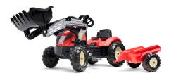 Falk Šliapací traktor 2158ML Kiddy Farm s nakladačom a vlečkou