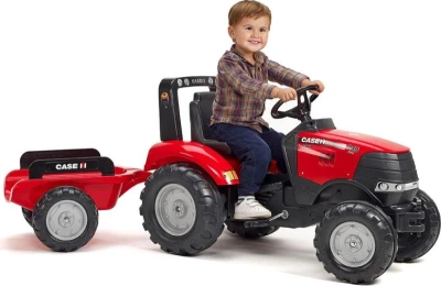 Falk Šlapací traktor 996AB Case IH Puma 240CVX s vlečkou - červený