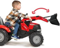 Falk Šlapací traktor 996Y Case IH s nakladačem, rýpadlem a vlečkou