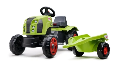 Falk Šlapací traktor Claas Arion 470 s vlečkou