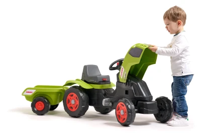 Falk Šlapací traktor Claas Arion 470 s vlečkou