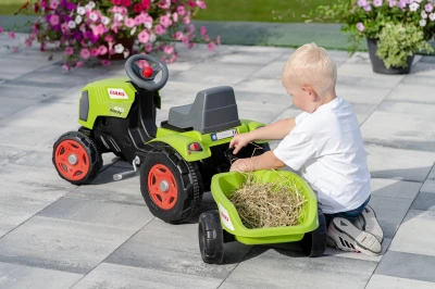 Falk Šlapací traktor Claas Arion 470 s vlečkou