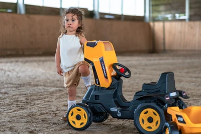 Falk Šlapací traktor JCB s vlečkou