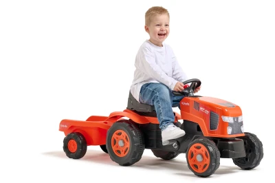 Falk Šlapací traktor Kubota s vlečkou