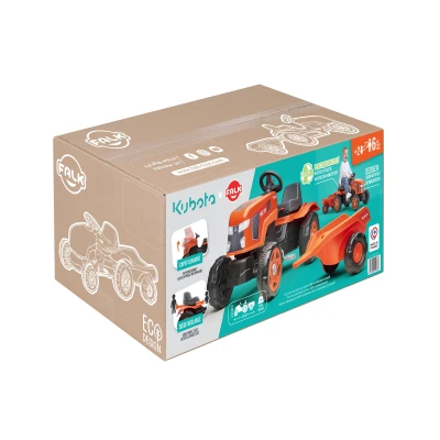 Falk Šlapací traktor Kubota s vlečkou