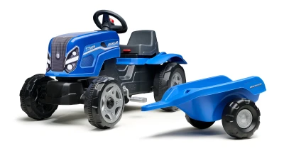 Falk Šlapací traktor New Holland s vlečkou