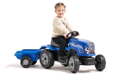 Falk Šlapací traktor New Holland s vlečkou