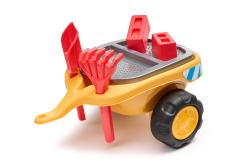 Falk Traktor Baby JCB s volantem, klaksonem a přívěsem