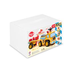 Falk Traktor Baby JCB s volantem, klaksonem a přívěsem