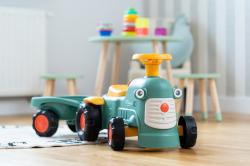 Falk traktor baby Maurice zelený vintage s přívěsem