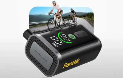 Fanttik X11 Ace černá se žlutými detaily cyklistická pumpa