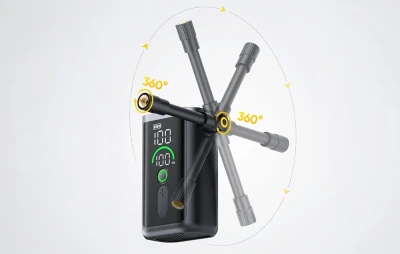 Fanttik X11 Ace černá se žlutými detaily cyklistická pumpa