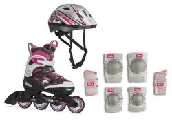 Fila J-One Girl Combo 3-Set Pink/Magenta dětské kolečkové brusle