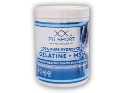 FitSport Nutrition 100% Pure Hydrolyzed Gelatine + MSM 500 kapsúl - Želatína + MSM FitSport Nutrition 100% Pure Hydrolyzed Gelatine + MSM 500 kapsúl - Želatína + MSM