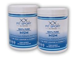 FitSport Nutrition 2x 100% Pure MSM - Methylsulfonylmetán 500g - Organic Sulfur