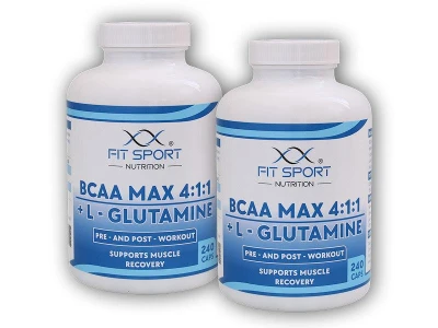FitSport Nutrition 2x BCAA MAX 4:1:1 + L-Glutamine 240 caps